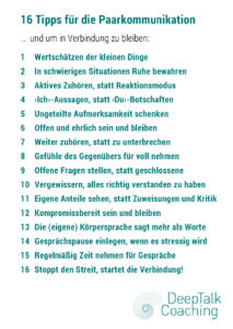 16 Tipps für die Paarkommunikation